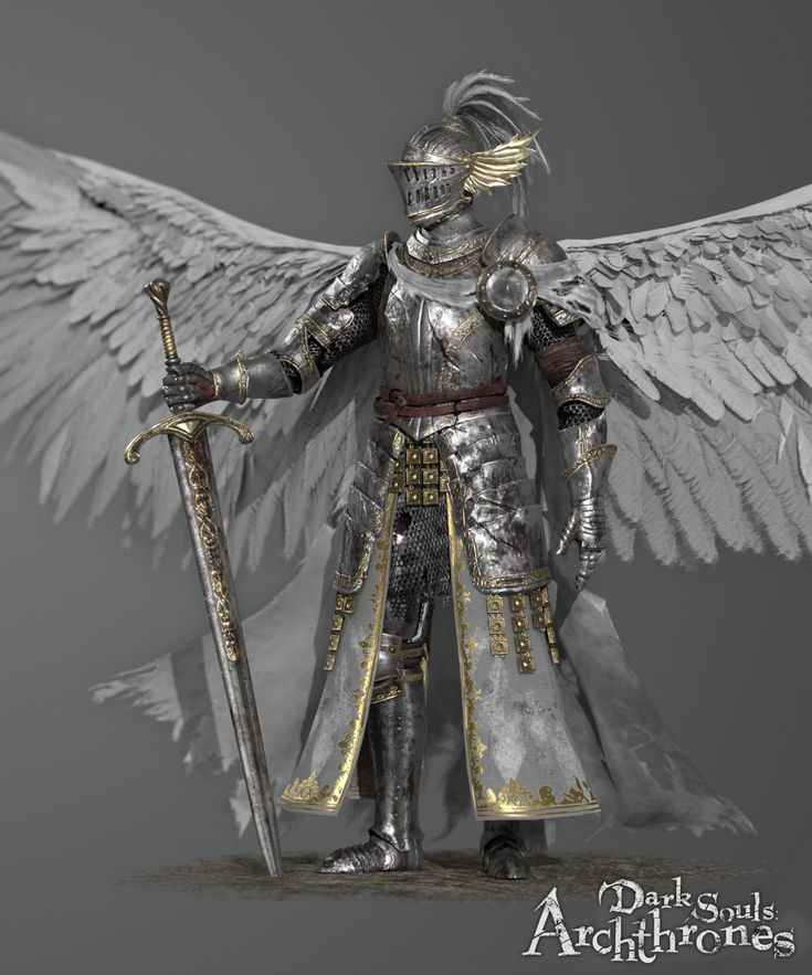 an image of a knight with wings and armor