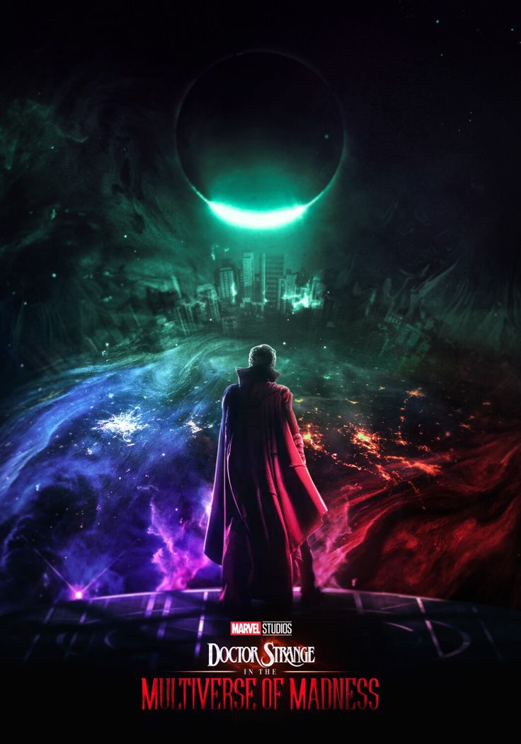 doctor strange movie poster with the title'multiverse of madness'written below it