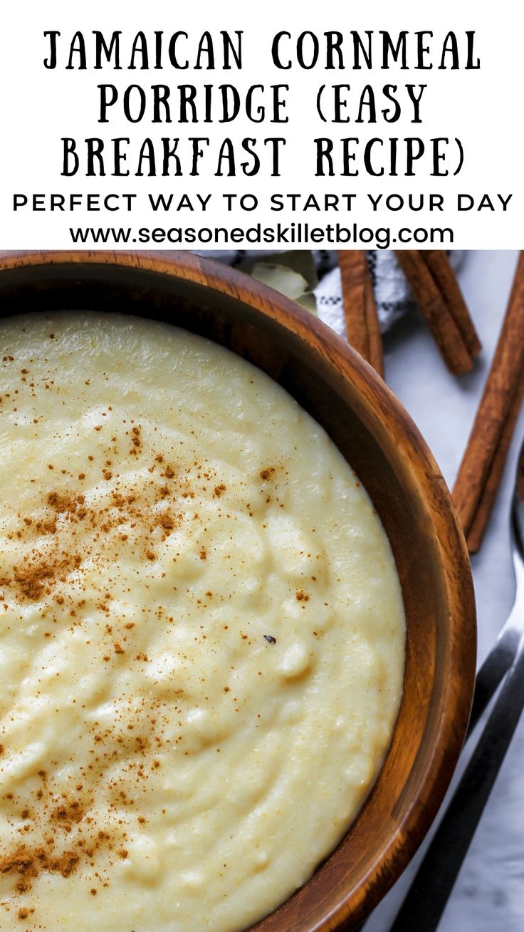 a wooden bowl filled with mashed potatoes and topped with cinnamon