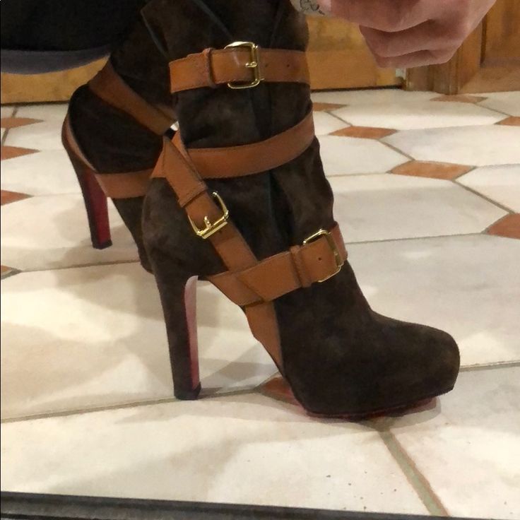 Reposhing This Item I Purchased From @Corigottlieb. I Absolutely Love Them But I Have Only Had A Chance To Wear Them Once Or Twice. I’m Hoping To Pass Them On To Someone That Will Wear Them More. They Are Beautiful Boots And Deserve To Be Shown Off And Worn! Questions? Leave A Comment Below! Christian Louboutin Boots Brown, Christian Louboutin Boots, Beautiful Boots, Christian Louboutin Shoes, Bootie Boots, Christian Louboutin, Ankle Boots, Women Shoes, Boots