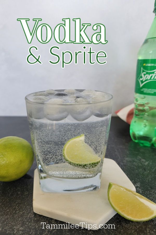 vodka and sprite with limes on the side