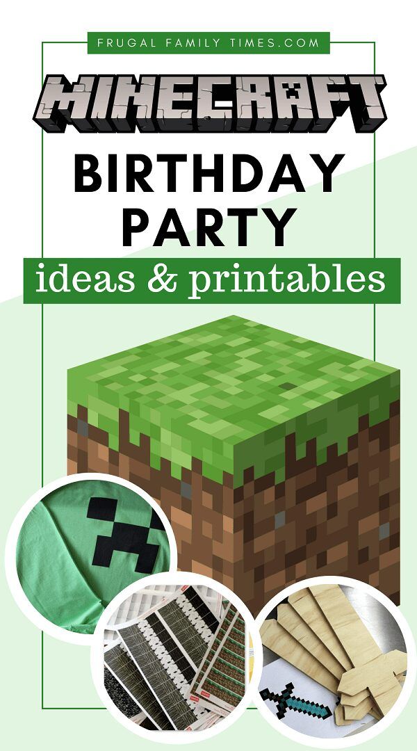 an image of a birthday party with pictures and text on the front, in green