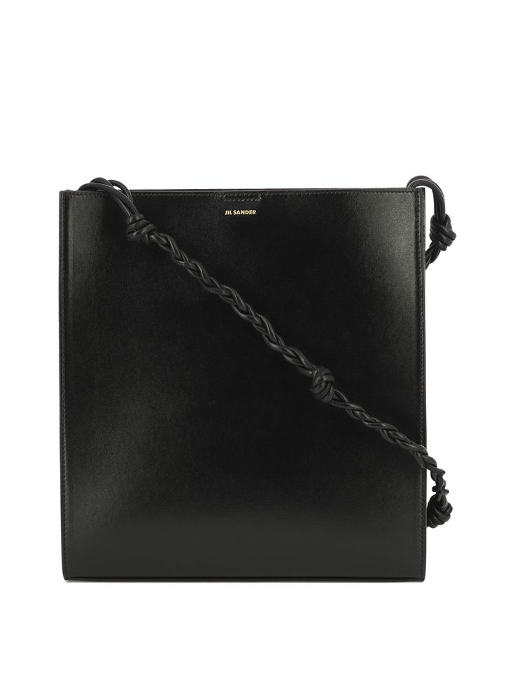 Jil Sander Tangle Medium Crossbody Bag - Balardi Luxury Rectangular Shoulder Bag With Interior Card Slots, Luxury Designer Shoulder Bag With Rectangular Shape, Designer Luxury Rectangular Shoulder Bag, Luxury Rectangular Shoulder Bag With Pockets, Luxury Rectangular Shoulder Bag With Strap, Luxury Casual Rectangular Shoulder Bag, Luxury Rectangular Bag With Logo, Luxury Rectangular Shoulder Bag, Modern Luxury Rectangular Shoulder Bag