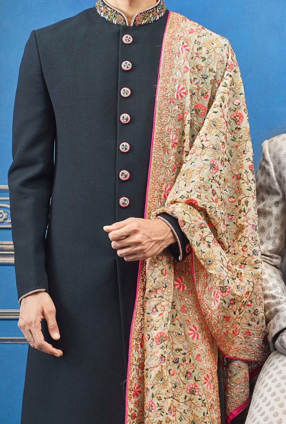 td {border: 1px solid #ccc;}br {mso-data-placement:same-cell;} Readymade Heavy Wedding Wear Sherwani. td {border: 1px solid #ccc;}br {mso-data-placement:same-cell;} Heavy Embroidered Work We will email you the measurement guide to confirm your size after the order is placed. SIZES AVAILABLE : 34,36,38,40,42,44,46,48,50,52 td {border: 1px solid #ccc;}br {mso-data-placement:same-cell;} Size Chart Size (Bare Chest) Chest (Garment) Sleeves Neck Shoulder 32 34 24 15 16.5 34 36 24.5 15.5 17 36 38 25 1