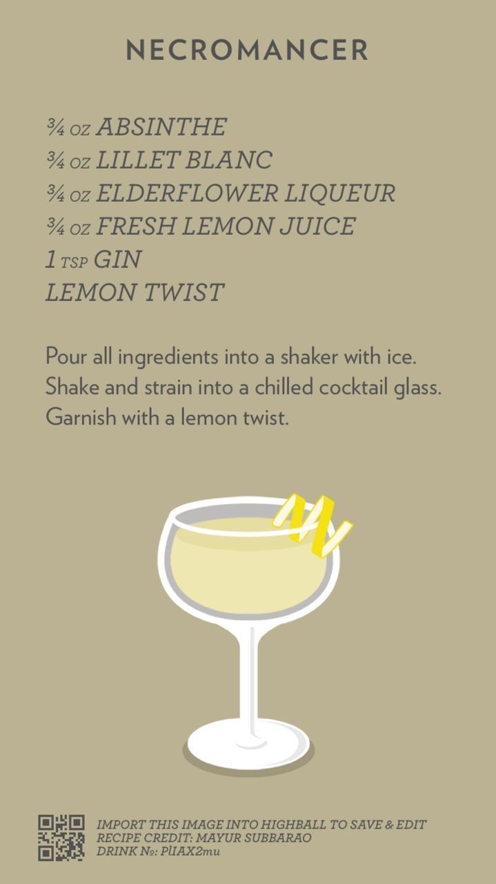 an info sheet describing the ingredients for a lemonade cocktail with orange slices in it