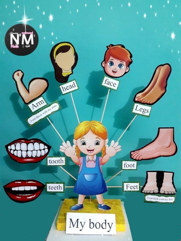 a paper doll standing on top of a table with lots of different types of feet