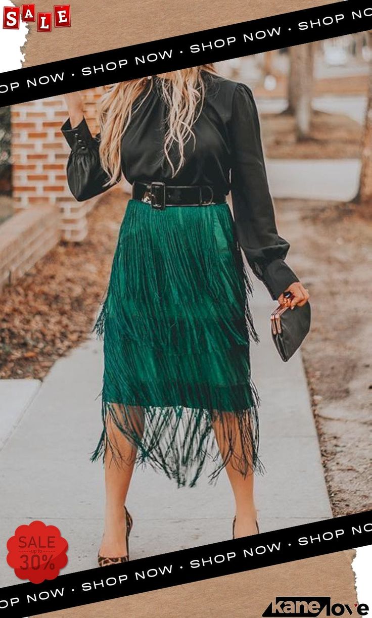 Tassels Layer Skirts Chic Tassel Skirt For Night Out, Chic Skirt With Tassels For Night Out, Spring Party Mini Skirt With Tassels, Chic Party Mini Skirt With Tassels, Chic Fringe Skirt For Fall, Fall Party Bottoms With Tassels, Tasseled Skirt For Night Out, Tassel Skirt For Night Out, Chic Fringe Mini Skirt For Fall