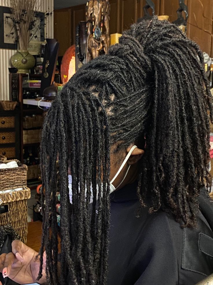 Long Thick Locs Black Women, Long Thick Locs Styles, Hairstyles With Locs Long, Long Locs Natural, Large Sisterlocks, Sister Locs On 4c Hair, Long Locs Women, Thick Sisterlocks, Long Sisterlocks Hairstyles