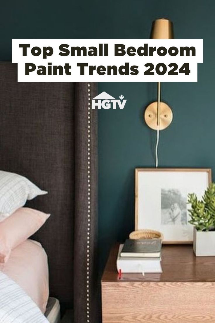 a bedroom with green walls and white bedding in the corner is featured on hgtv's top small bedroom paint trend