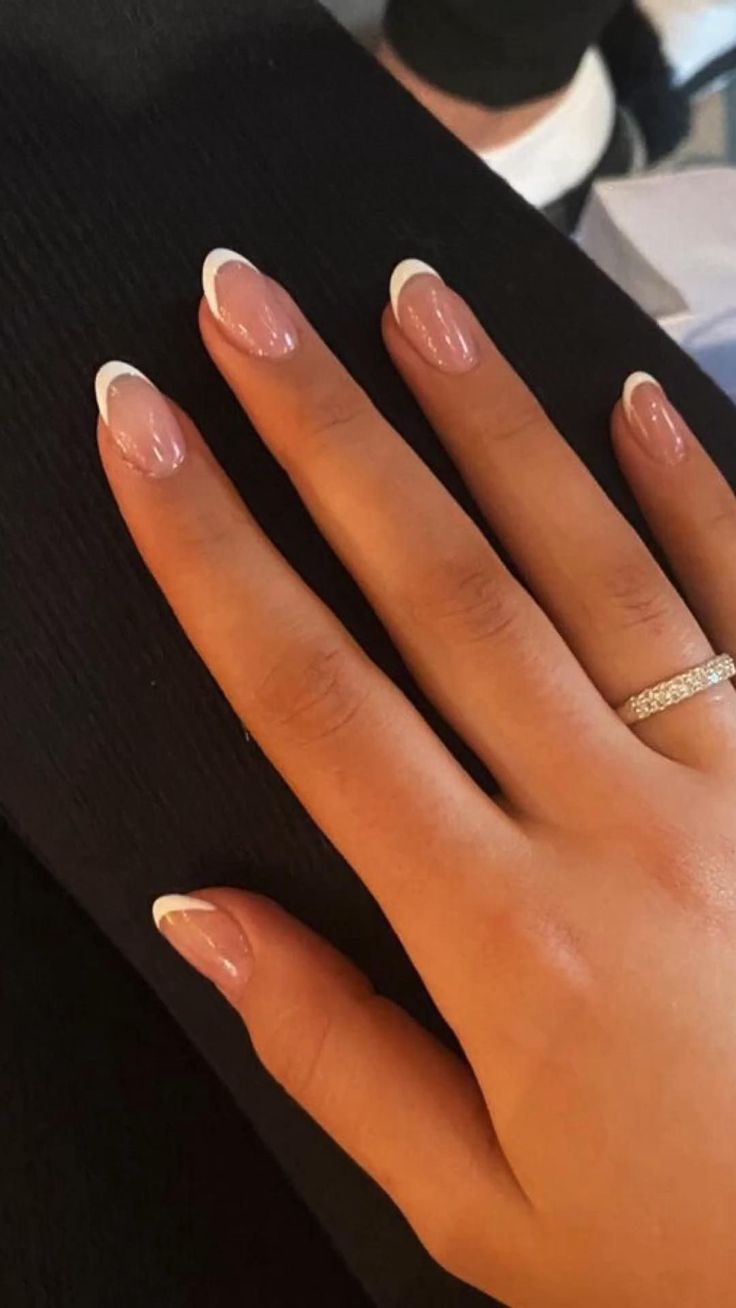 Rounded Acrylic Nails, Hard Gel Nails, Formal Nails, Simple Gel Nails, French Tip Acrylic Nails, Her Nails, French Acrylic Nails, Nails 2024, Neutral Nails