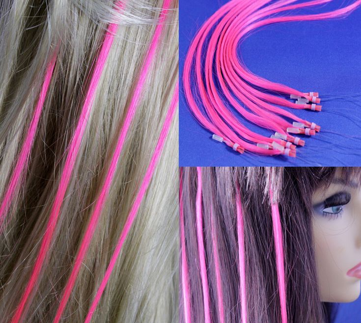 Descriptions: Pink Micro Loop Ring Human Hair Extensions Includes 10 Pink Strands Length: 18" Pre-Bonded Type: Stick. Hair Extension Type: Loop Indications It is best to store the human hair extensions in it's original plastic package. Product Description The latest innovation of hair extensions. It is easy to use without heat or glue. Extensions have micro ring already in place. All you need is the pliers. You can straighten, curl and cut it. Hair Color Extensions, Pink Hair Extensions, Cheetah Hair, Micro Bead Hair Extensions, Micro Loop Hair Extensions, Using Dry Shampoo, Color Extensions, Creative Hair Color, Colored Hair Extensions