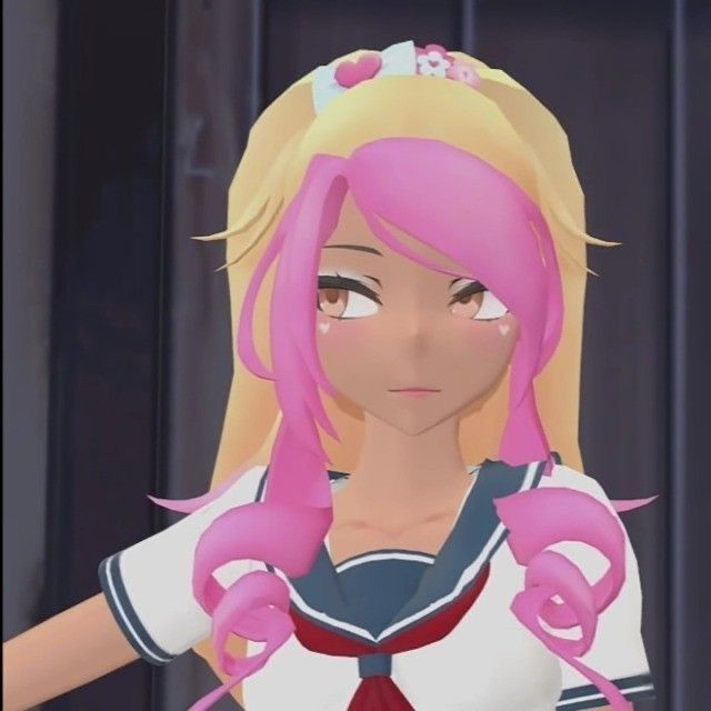 an anime character with pink hair wearing a white shirt and red tie