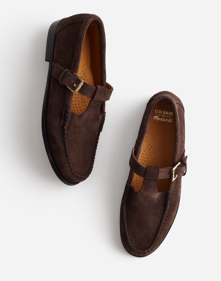 G.H.BASS Mary Jane Weejuns® Loafers | Madewell G.h.bass Loafers, Loafers Madewell, Weejuns Loafers, Winter Work Shoes, Loafers And Socks, Brown Mary Janes, Fall 24, Brown Loafers, Oxford Flats