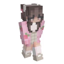 Cute Minecraft Characters, Cute Pink Minecraft Skins, Brunette Minecraft Skin, Minecraft Coquette Skin, Sanrio Minecraft Skin, Minecraft Skins Female Template Y2k, Minecraft Girl Skins Layout, Mc Skins Girl, Cute Minecraft Skins Aesthetic