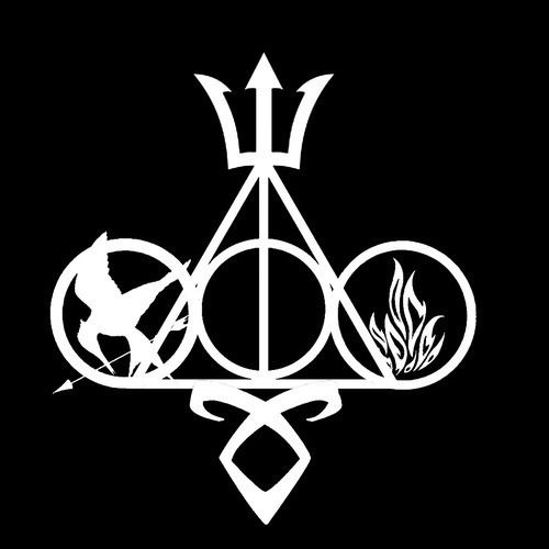 an image of three different symbols on a black and white background, one with arrows