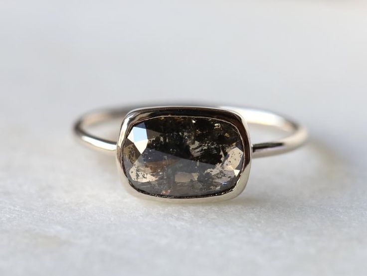 3 carat Gray diamond ring Grey diamond ring Salt and pepper | Etsy Gray Diamond Ring, Minimal Diamond Ring, Unique Solitaire Engagement Ring, Salt And Pepper Diamond Ring, Grey Diamond Ring, Pepper Diamond Ring, Gray Gemstones, Raw Diamond Rings, Raw Diamond Engagement Rings