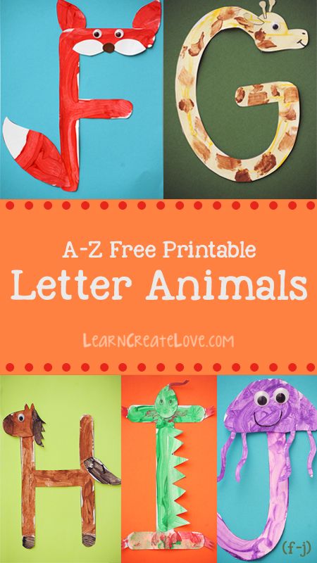 the letter g is for animal crafts with pictures of animals and letters that spell it out