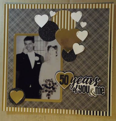 a wedding card with hearts on it and the words 50 years of you & me