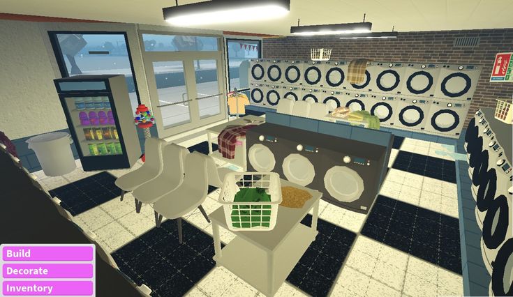 Shopping Cart Bloxburg, Bloxburg Skate Park, Bloxburg Laundromat Decals Codes, Post Office Interior Bloxburg, Bloxburg Store Interior, Bloxburg Auditorium, Bloxburg Laundromat Exterior, Bloxburg Laundromat Ideas, Bloxburg Starbucks Interior