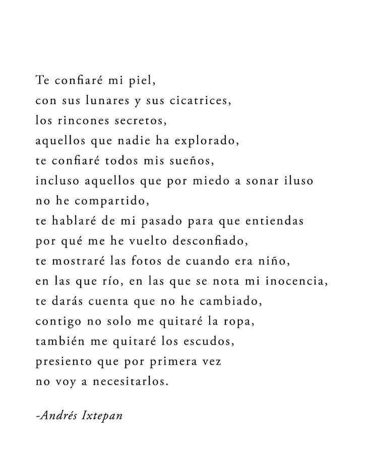 a poem written in spanish on white paper