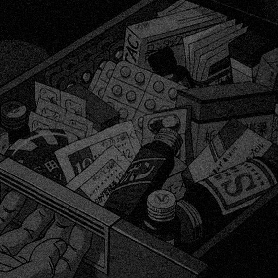 Pills Aesthetique Dark, Drainhook Wallpaper, 90s Anime Dark Aesthetic, Box Widget, Darkcore Aesthetic, Emo Pfp, Dragon Ball Wallpaper Iphone, Gothic Aesthetic, Gray Aesthetic