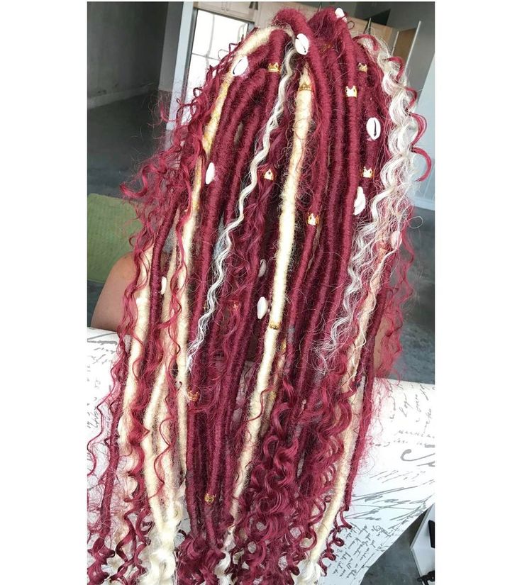 Burgundy Distressed Locs, Faux Locs Red And Black, Individual Braids Hairstyles, 1b/burgundy Braids, Red Synthetic Dreads, Pink Synthetic Dreads, Braided Prom Hair, Individual Braids, Braids For Boys