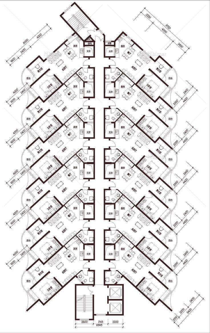 the floor plan for an office building with multiple floors and several rooms, all connected to each other