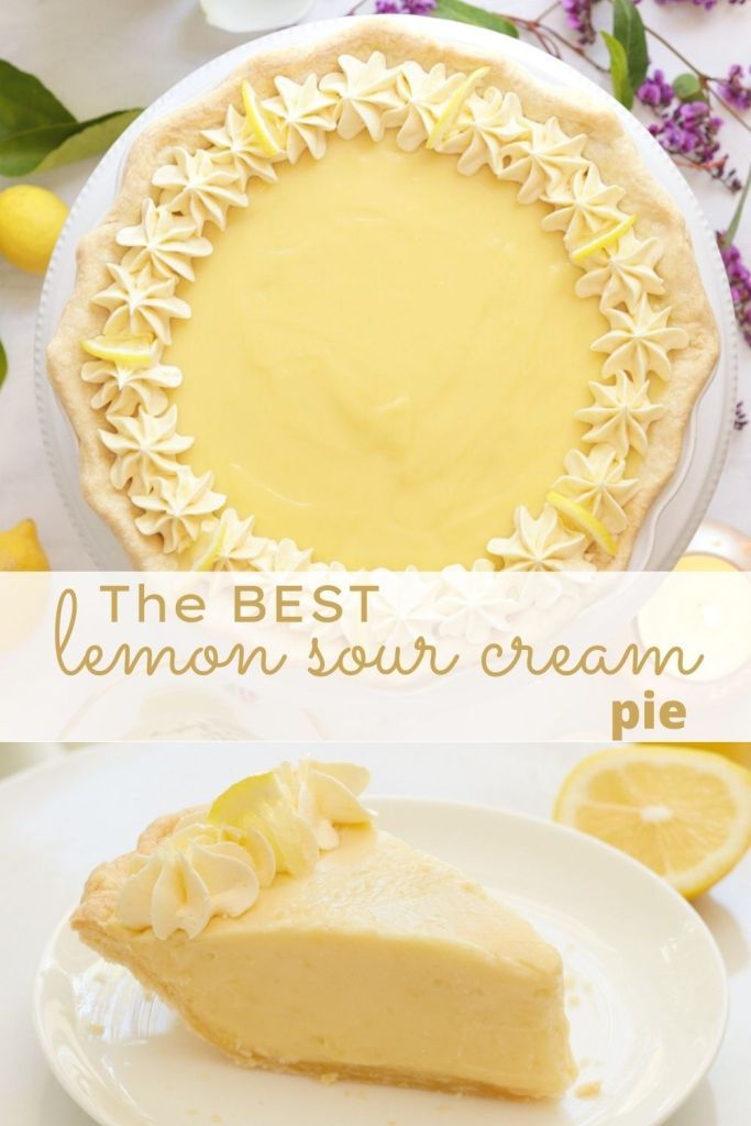 the best lemon sour cream pie recipe