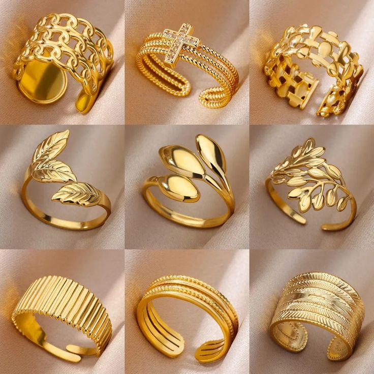 Product Highlights: Luxury Quality: Elevate your style with these exquisite 316L Stainless Steel Rings for Women in a striking gold color. Waterproof: Designed to withstand daily wear and keep its elegance intact. Anti-Allergy: Crafted from stainless steel to ensure long-lasting color and comfort for sensitive skin. Perfect Gift: Ideal for wives, girlfriends, or friends, suitable for various occasions like parties, weddings, and anniversaries. Free Shipping: Enjoy the convenience of complimentary shipping on everything you order. Product Specifications: Material: Stainless Steel Rings Type: Cocktail Ring Style: Classic Function: Period Tracker Gender: Women Setting Type: Tension Setting Compatibility: All Compatible Shape/Pattern: Irregular Welcome to our shop! Discover elegance and fashio Rings For Women Gold, Color Rings, Football Accessories, Tennis Bags, Football Game Outfit, Ring Settings Types, Gold Color Ring, Womens Golf Shoes, Men Loafers