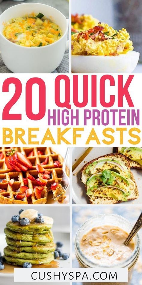 20 quick high protein breakfasts that are delicious and easy to make, perfect for busy mornings