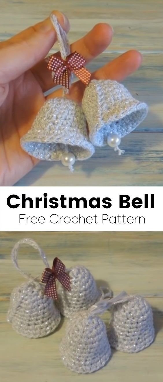 crochet christmas bell ornament free pattern and instructions to make it in any size