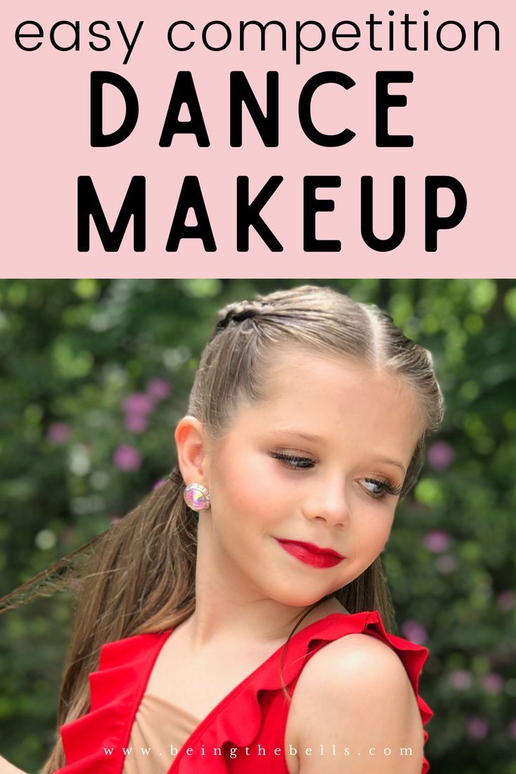 Hairstyles For Dance Recitals, Dance Competition Eye Makeup, Competitive Dance Makeup, Dance Photo Hairstyles, Drill Team Makeup, Dance Recital Makeup Toddler, Ballet Makeup Kids, Competition Dance Makeup, Dance Team Makeup