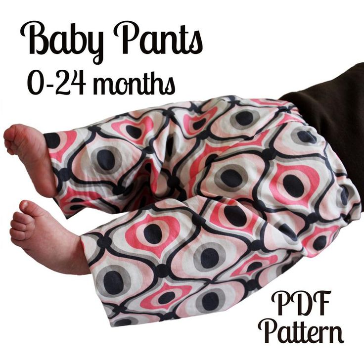 the baby pants are designed to look like an abstract design, with black and pink circles on