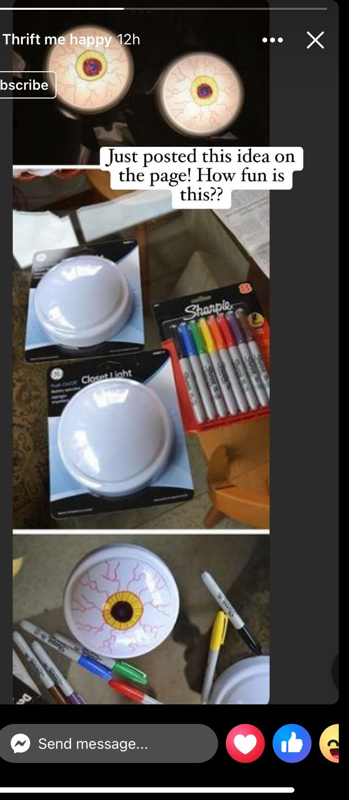 two pictures with the same caption in different languages, one has an empty plate and another has some pens on it