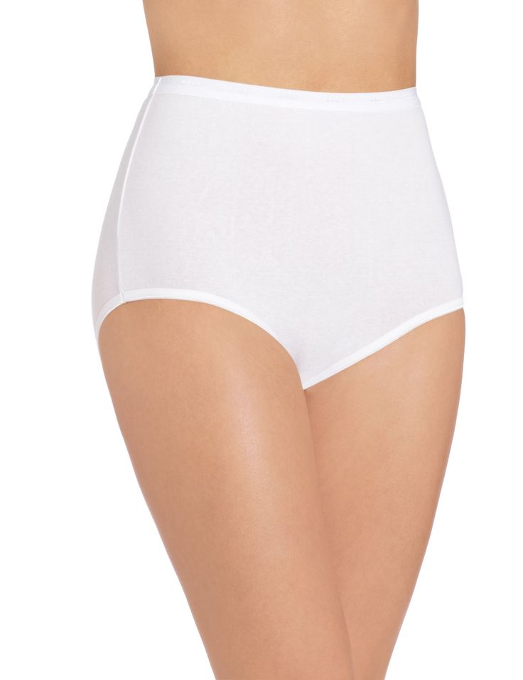 PRICES MAY VARY. Panty: 90% Cotton, 10% Spandex; Crotch: 100% Cotton Imported underwear closure Machine Wash QUALITY FABRIC - Bali women’s brief panty combines lightweight cotton fabric with the smooth fit and free movement of spandex. (90% Cotton/10% Spandex.) NO-RIDE-UP COMFORT - This full-cut-fit panty stays in place allowing you to move freely and easily. FULL COVERAGE - A classic brief cut, this Bali women’s underwear offers full front and back coverage. HELPS PREVENT CHAFING - This women’s Smooth Leg, Bali Bras, Smooth Legs, High Waisted Briefs, Stretch Cotton, Briefs, Bali, Cotton Fabric, Sleep