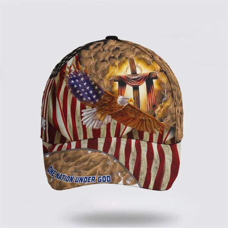 Christian Baseball Cap, American Eagle Flag One Nation Under God Cross Sign Baseball Cap, Mens Baseball Cap, Women’s Baseball Cap – Excoolent The Baseball Cap is the ultimate accessory for sporty style and sun protection. Crafted with both fashion and function in mind, it features a classic design that complements various outfits. Made from high-quality... Mens Baseball Cap, God Cross, Cross Sign, One Nation Under God, Eagle Flag, Cap Women, Cap Mens, Baseball Caps Mens, Womens Baseball Cap