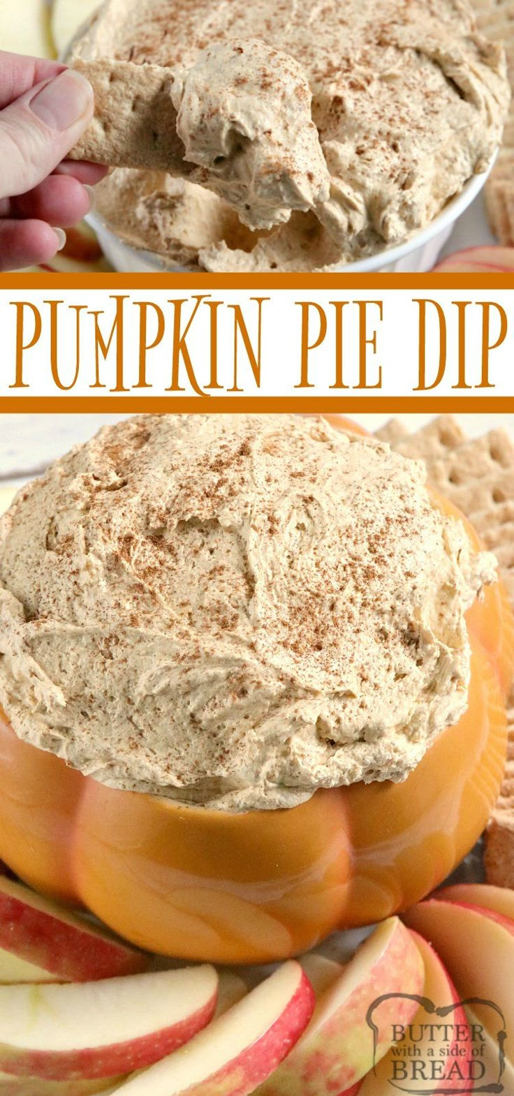 this pumpkin pie dip is the perfect fall dessert