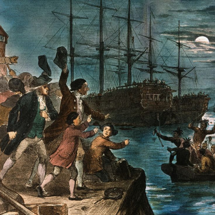 an old painting shows people on the dock