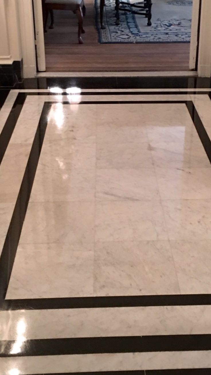 the floor is clean and ready to be used in this home's entryway