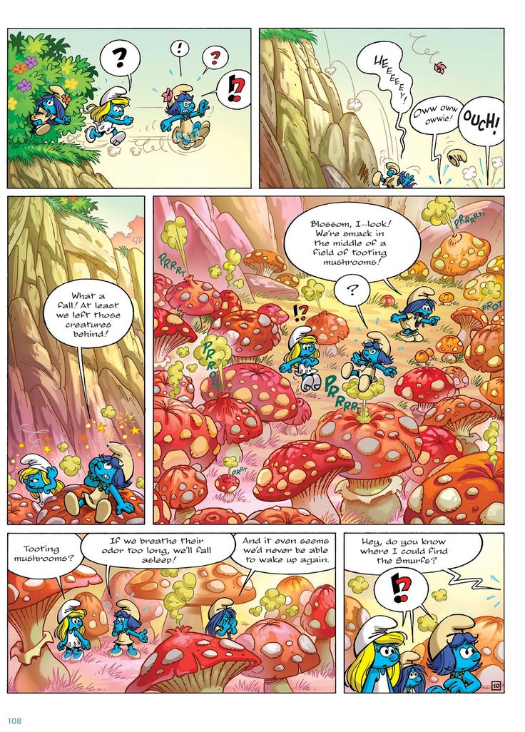 an image of a comic page with mushrooms