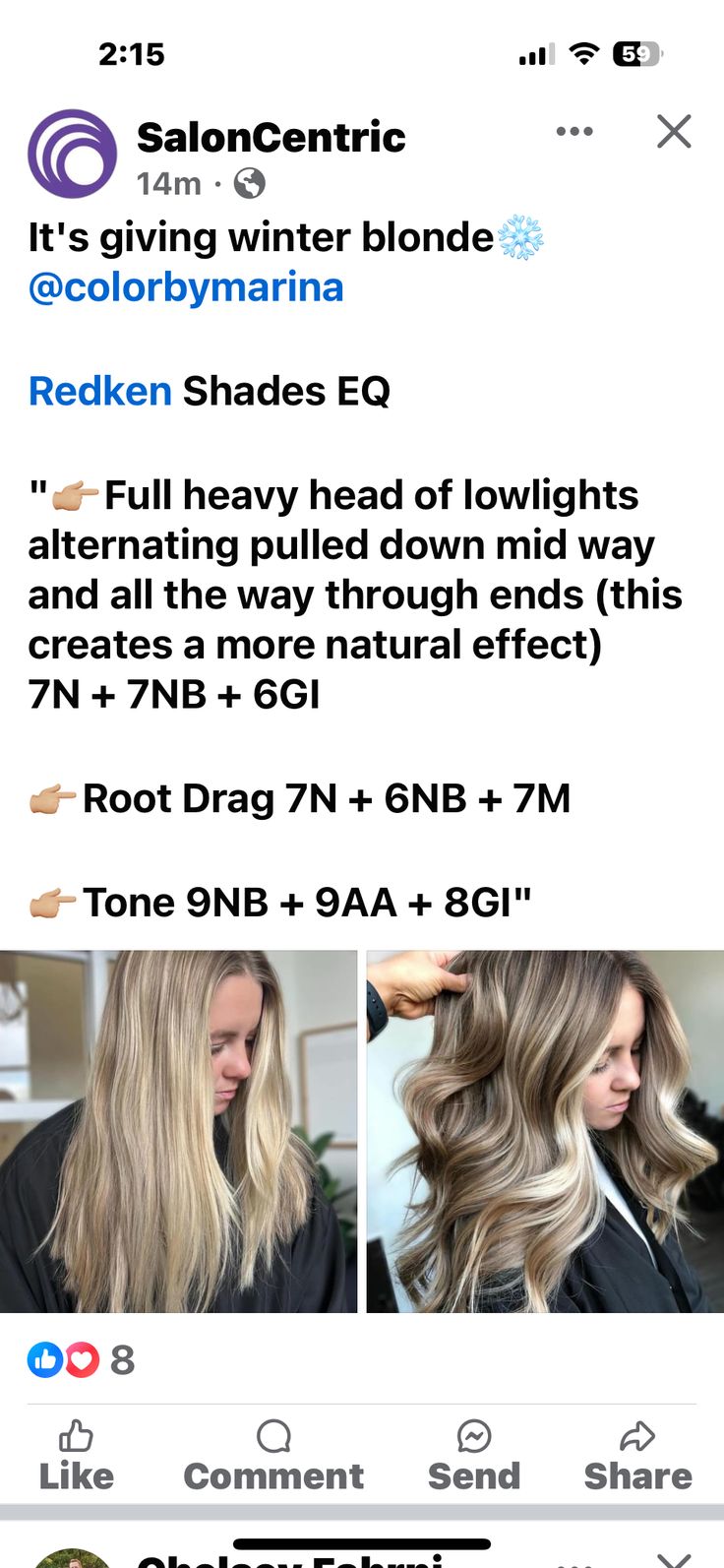 Redken Vg Shades Eq, Low Light Shades Eq Formula, Redken Level 8 Blonde Formula, Toner Formulas For Brassy Hair, Shades Eq Brunette Formulas, Bleach Techniques, Lanza Hair Color, Brunette Formulas, Haircolor Formulas