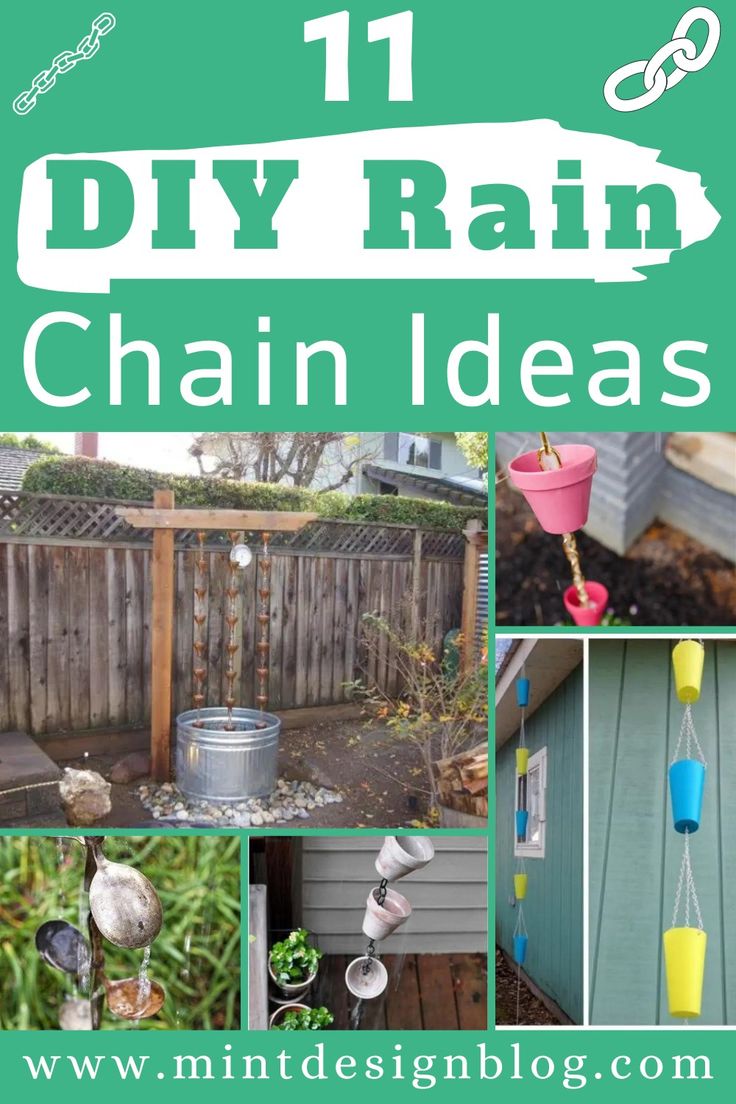 DIY Rain Chain Diy Rain Chain Dollar Stores, Tin Can Rain Chain Diy, Diy Rain Chain Ideas, Diy Rain Chain How To Make, Rain Chain Basin Ideas, Rain Chain Ideas, Rain Chains, Rain Chain Garden, Rain Chain Diy