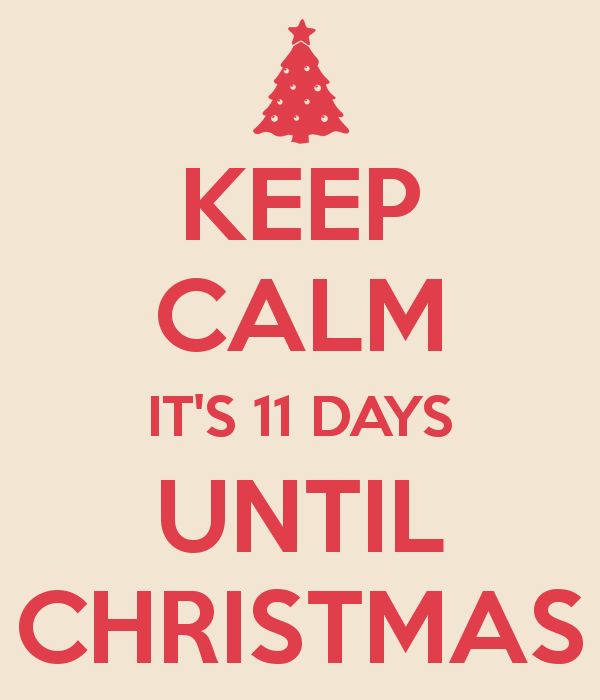 a red and white poster with the words keep calm it's 12 days until christmas