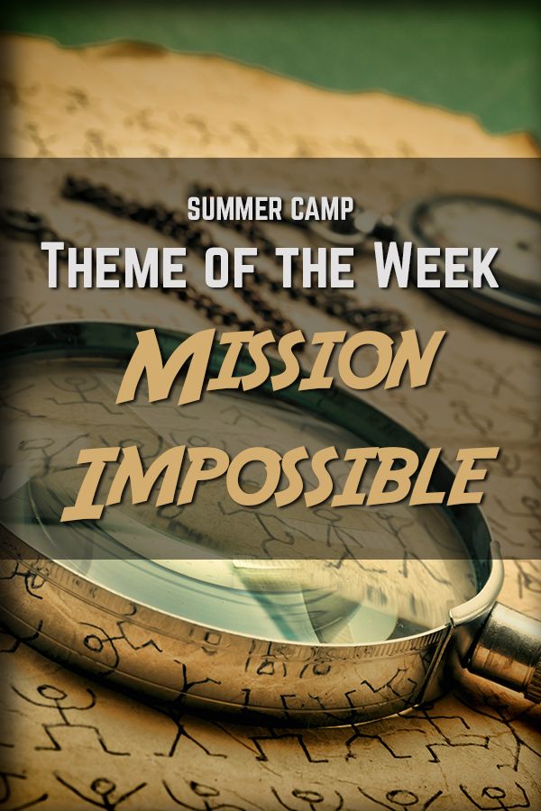 a magnifying glass sitting on top of an old map with the words, theme of the week mission impossibleible