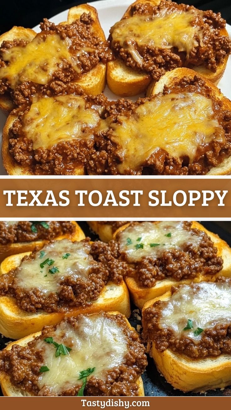 Delicious Texas Toast Sloppy Joes - Quick & Easy Recipe! Smoky Sloppy Joe And Provolone, Sloppy Joes Texas Style, Sloppy Joe Texas Toast Recipe, Sloppy Joe Toppings, Sloppy Joes On Garlic Toast, Sloppy Joe On Texas Toast, Sloppy Joes On Texas Toast, Texas Toast Sloppy Joe Recipe, Sloppy Joe On Garlic Texas Toast