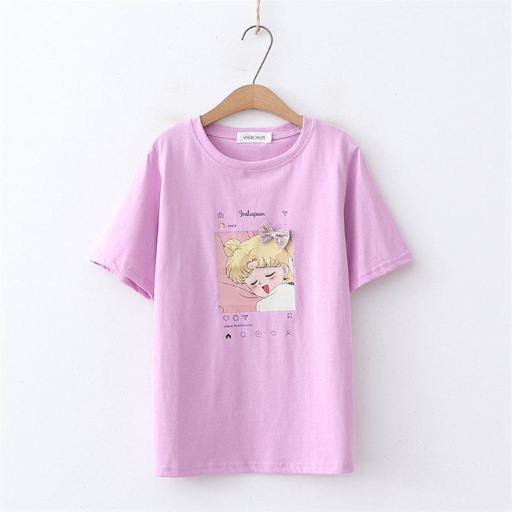 Cute Usagi Tshirt PN1366 ●Size: Length 68 cm bust 108 cm sleeve 23 cm. ●Material:Cotton. (Please allow 1-3cm differs due to manual measurement.As different computers display colors differently,the color of the actual may vary slightly from the above images.Thanks for your understanding.) ●About Shipping: We attach great importance to the orders of each customer and parcel delivery. 1.Processing time: 2-3 business days. 2.Shipping time: 10-15 business days to US, please allow 3-4 weeks shipping to other country.(Shipping times can be affected by variable customs clearance times or public holidays.) Kawaii Cartoon Print Relaxed Fit T-shirt, Kawaii Style Cartoon Print Relaxed Fit T-shirt, Spring Anime Print Short Sleeve T-shirt, Casual Purple T-shirt With Cartoon Print, Kawaii Short Sleeve Tops With Letter Print, Spring Cotton Tops With Character Print, Kawaii Cotton Tops With Character Print, Kawaii Graphic Print Tops With Relaxed Fit, Kawaii Graphic Print Top With Relaxed Fit