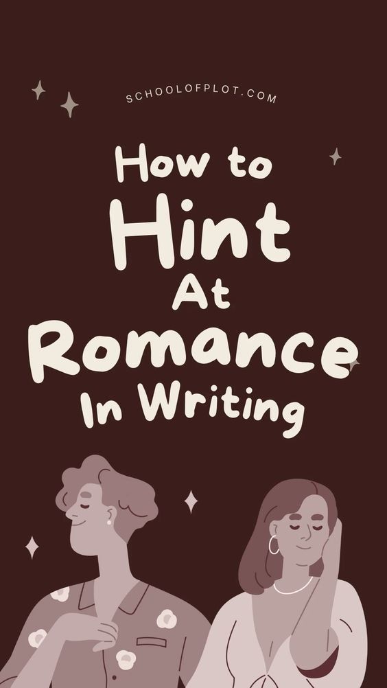 the cover of how to hint at romance in writing, with two women looking at each other