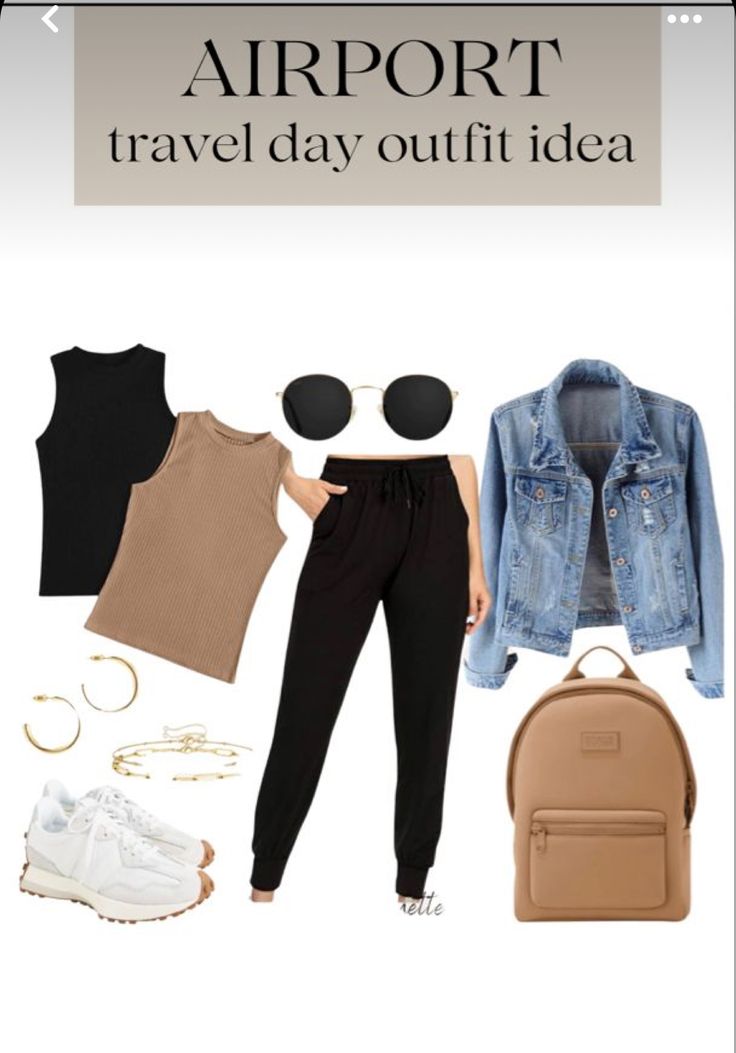 Comfortable Travel Outfit, Airport Travel Outfits, Travel Attire, Comfy Travel Outfit, Airplane Outfits, Comfy Travel, Fashion Capsule Wardrobe, Airport Travel, Essentials List