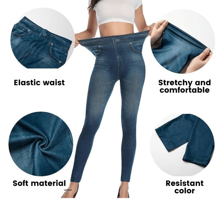 Stroll through the city like a queen with your own style, with a slim and enviable body thanks to our Women's Denim Leggings™ that shape your figure, are comfortable, elastic and healthy. Shape your figure, look stylish and elegant! Size Chart Size Hips (cm) Length (cm) S 62-96 94 M 62-96 94 L 66-106 96 XL 66-106 96 2XL 72-112 101 3XL 72-112 101 NOTE: Items may have slight color difference and 0.4- 1 size difference due to manual measurement. Stretch Denim Blue Pants For Fall, Trendy Slim Stretch Pants, Fitted Elastane Denim Blue Pants, Fitted Denim Blue Elastane Pants, High Waist Stretch Dark Wash Jeggings, Slim Stretch Denim Pants, Stretch Slim Denim Pants, Stretch Slim Denim Blue Pants, Versatile Stretch Full Length Jeans