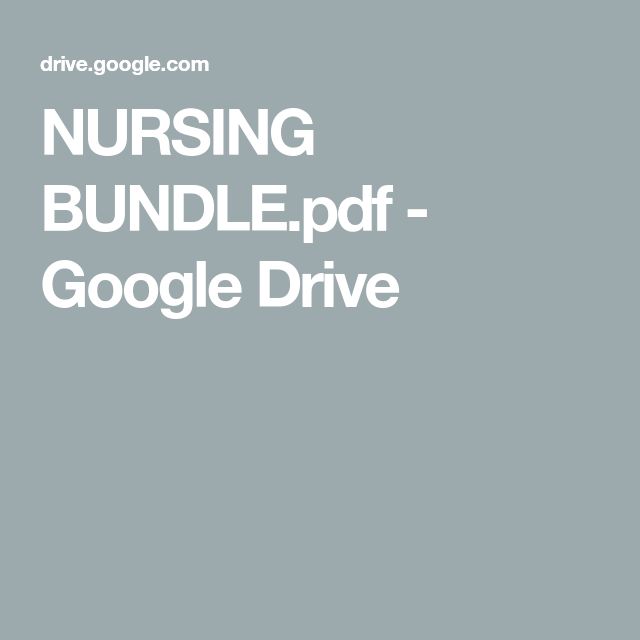 the nursing bundle for google drive is shown in this screenshote image, with text reading